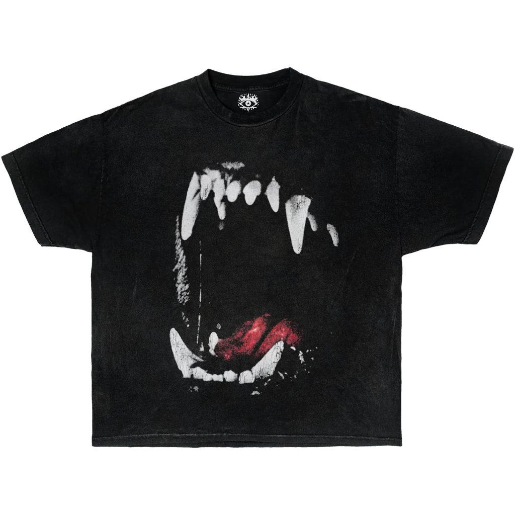 T-Shirt Dog Teeth Streetwear Boxy Tee Unisex Cotton Boxy Fit 240 GSM