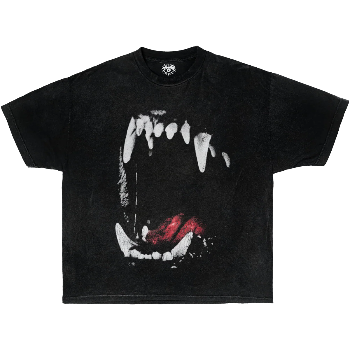 T-Shirt Dog Teeth Streetwear Boxy Tee Unisex Cotton Boxy Fit 240 GSM