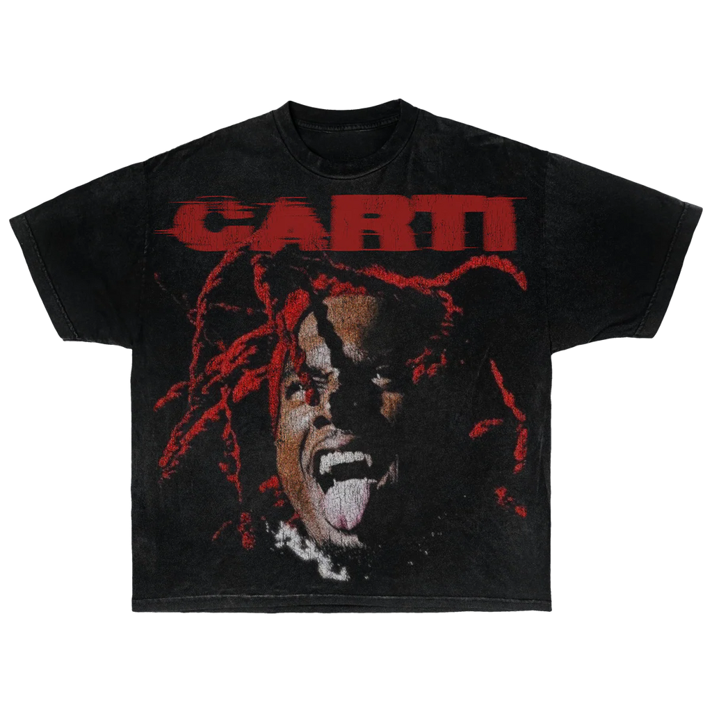 T-Shirt Playboi Carti Streetwear Tee Short Sleeve Red And Black Graphic Shirt For Fans Everywhere