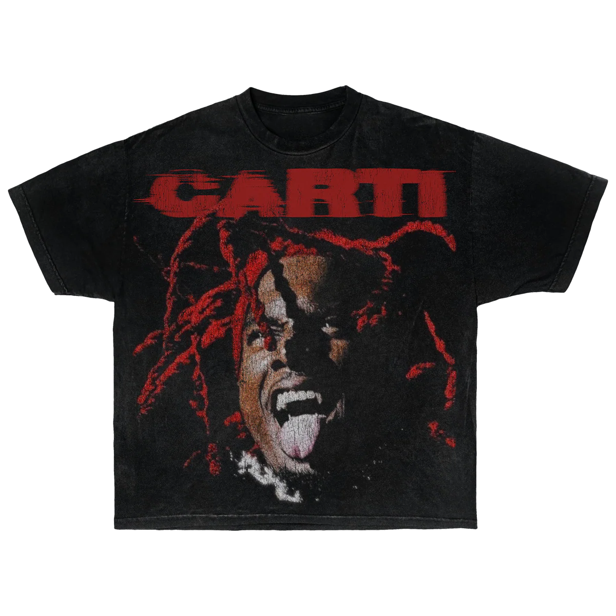 T-Shirt Playboi Carti Streetwear Tee Short Sleeve Red And Black Graphic Shirt For Fans Everywhere