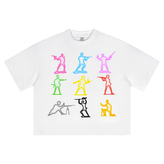 T-Shirt Toy Soldiers Cropped Boxy Streetwear Shirt Tee 280 GSM True To Size Classic Boxy Fit